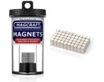 Rare-Earth Cube Magnets, 0.125 in. Long x 0.125 in. Wide x 0.125 in. Thick, 100-Count - NSN0570