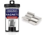 Rare-Earth Arc Magnets, 0.75 in. Outside Radius x 0.625 in. Inside Radius x 90 in. Deg x 0.75 in. Long, S, 2-Count - NSN0628