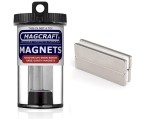 Rare-Earth Block Magnets, 2 in. Long x 0.5 in. Wide x 0.125 in. Thick, 4-Count - NSN0635