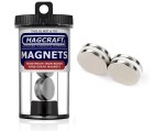 Rare-Earth Disc Magnets, 0.875 in. Diameter x 0.125 in. Thick, 4-Count - NSN0669