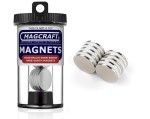 Rare-Earth Disc Magnets, 0.75 in. Diameter x 0.0625 in. Thick, 10-Count - NSN0683