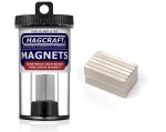 Rare-Earth Block Magnets, 1 in. Long x 0.25 in. Wide x 0.1 in. Thick, 12-Count - NSN0834