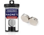Rare-Earth Disc Magnets, 1 in. Diameter x 0.125 in. Thick, 4-Count - NSN0604