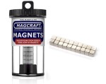 Rare-Earth Cube Magnets, 0.25 in. Long x 0.25 in. Wide x 0.25 in. Thick, 20-Count - NSN0606