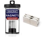 Rare-Earth Block Magnets, 0.75 in. Long x 0.75 in. Wide x 0.125 in. Thick, 6-Count - NSN0612
