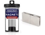 Rare-Earth Block Magnets, 1 in. Long x 1 in. Wide x 0.125 in. Thick, 4-Count - NSN0613