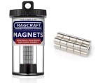 Rare-Earth Rod Magnets, 0.25 in. Diameter x 0.25 in. Long, 20-Count - NSN0617