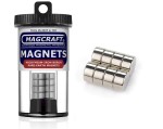 Rare-Earth Disc Magnets, 0.5 in. Diameter x 0.25 in. Thick, 8-Count - NSN0641