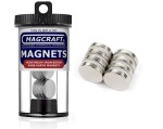 Rare-Earth Disc Magnets, 0.625 in. Diameter x 0.125 in. Thick, 8-Count - NSN0674
